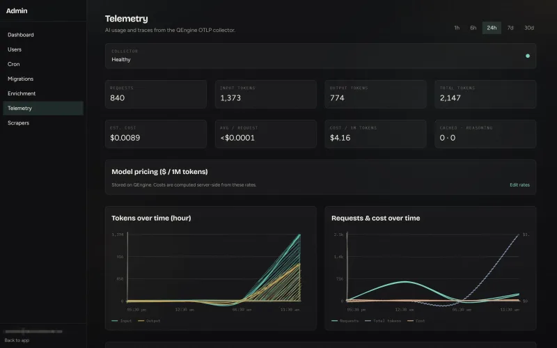 QEngine tokenomics screenshot